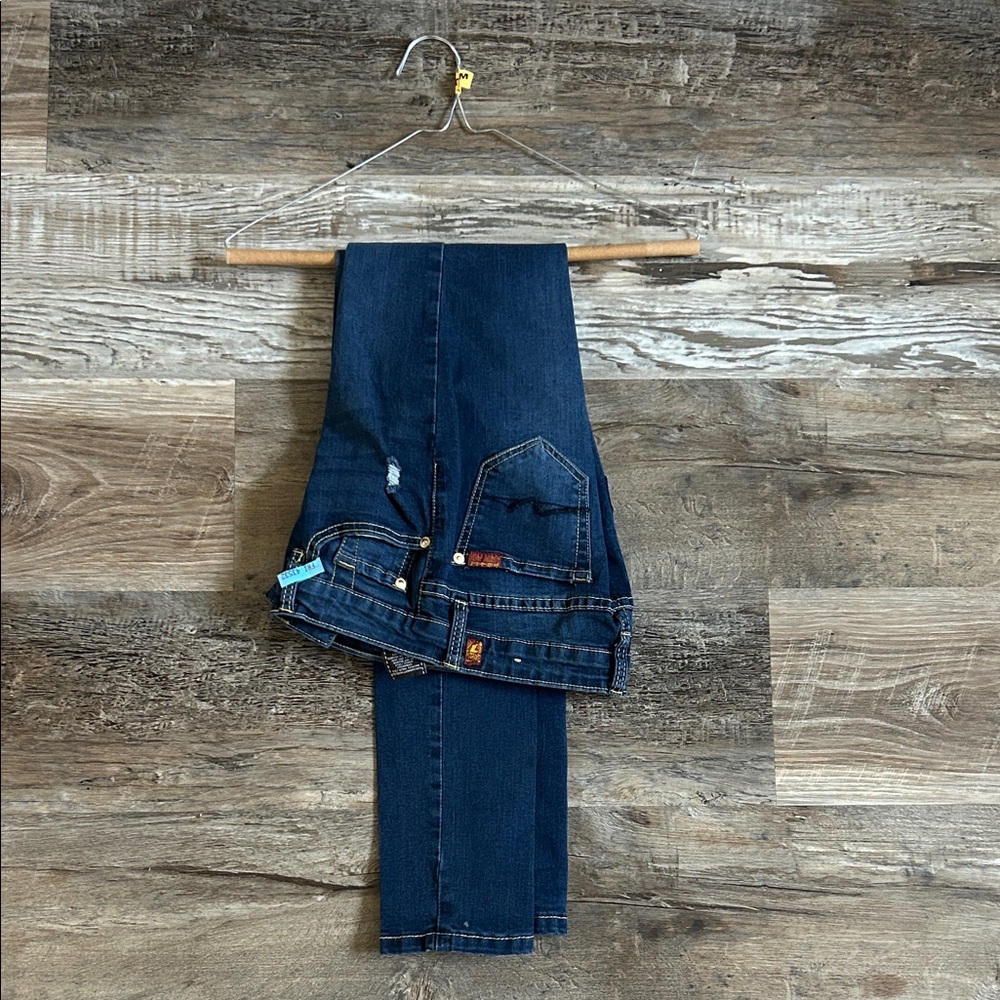 Dark Blue girls 7 FAMK Skinny Jeans - Classic Denim 14